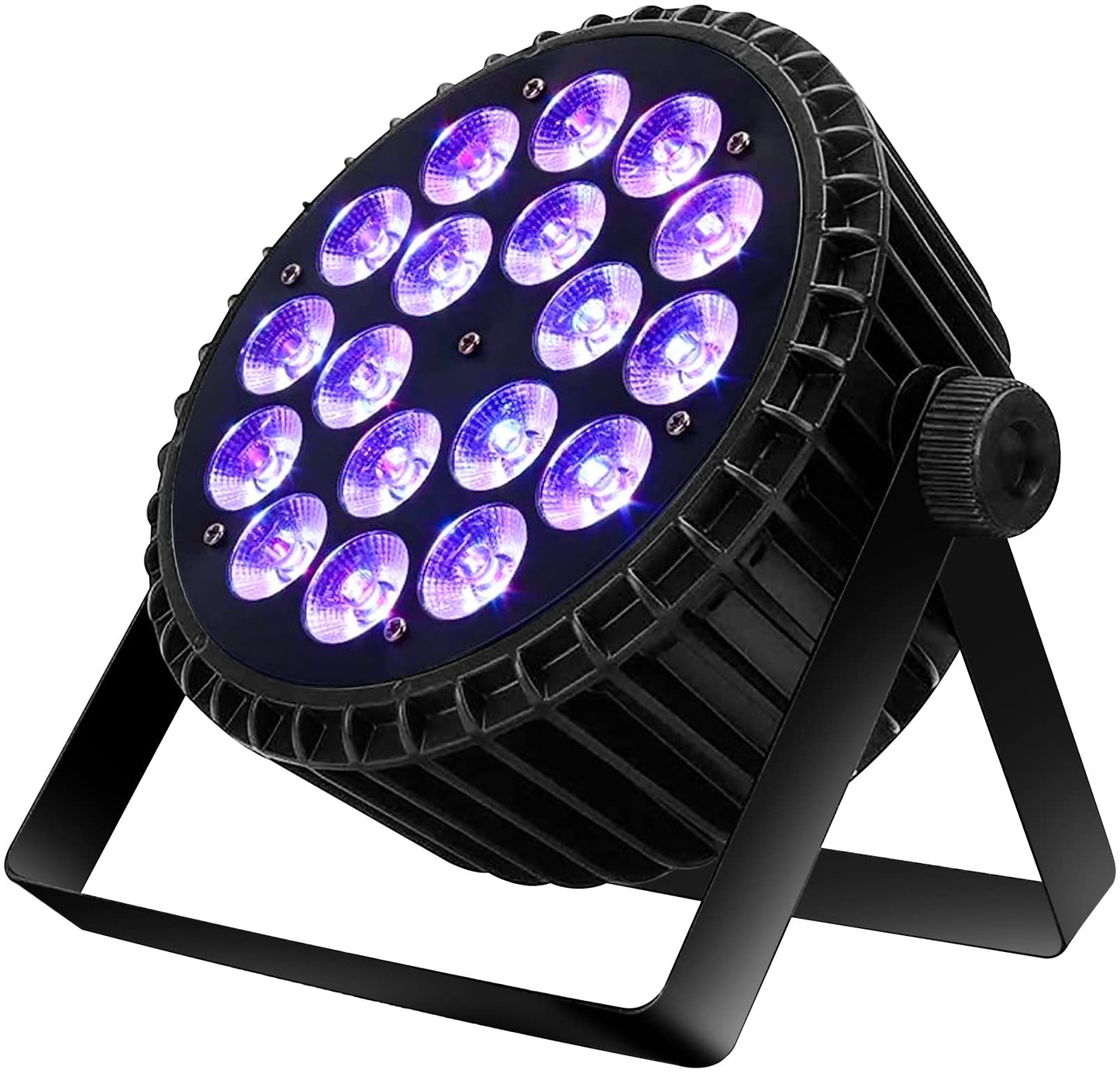 Stagelighz LED Stage Par Lights LED 18X18W DJ Stage Lights RGBWA+UV 6in1 Wash/Strobe Effect DMX512 Control Sound Activated Aluminum Alloy Shell Uplighting Lights for Concerts Family Party-1 Pack