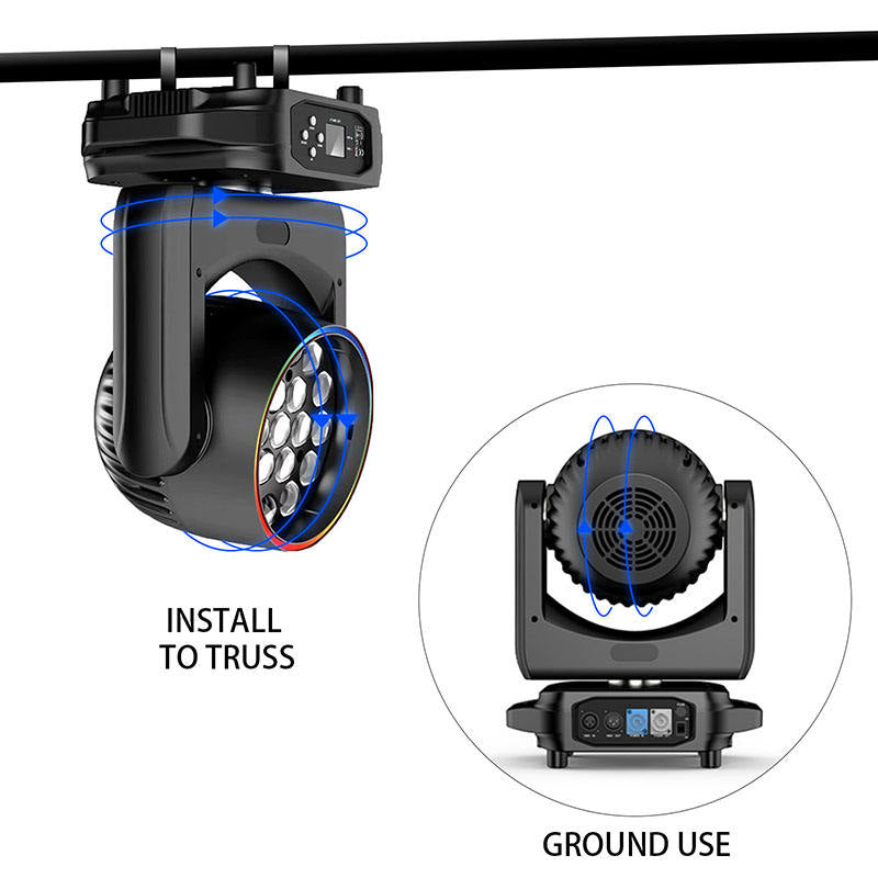 UPGRADE AURA LED Moving Head Light 19x15W /20W/25W Beam Wash Zoom Stage Lighting