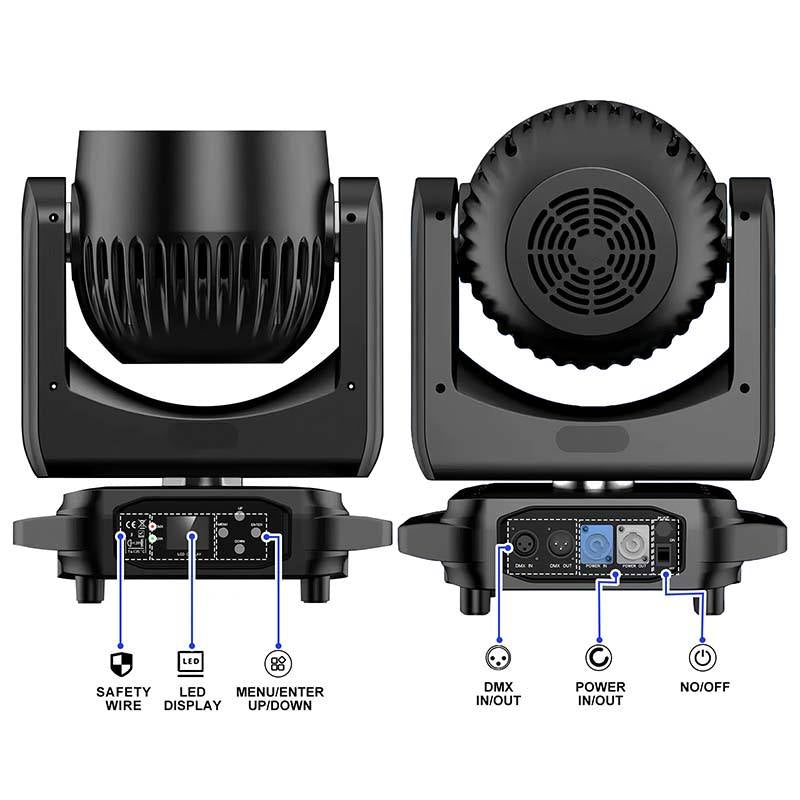 UPGRADE AURA LED Moving Head Light 19x15W /20W/25W Beam Wash Zoom Stage Lighting