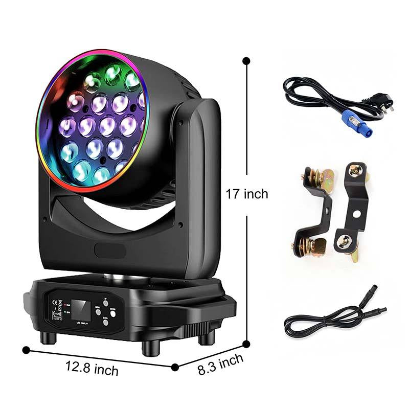 UPGRADE AURA LED Moving Head Light 19x15W /20W/25W Beam Wash Zoom Stage Lighting