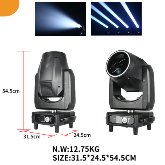 Mini 380W Beam Light with Stable Imported Light Source and Sufficient Wattage. Suitable for Concerts and Music Events.