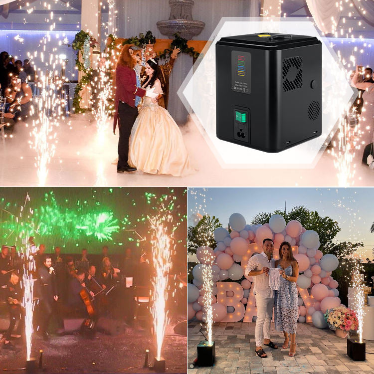 Mini Electric Spark Machine 350W - 3 Meters Wireless Control for Party Camping Events Cold Sprkler Device