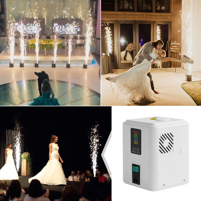 Mini Electric Spark Machine 350W - 3 Meters Wireless Control for Party Camping Events Cold Sprkler Device